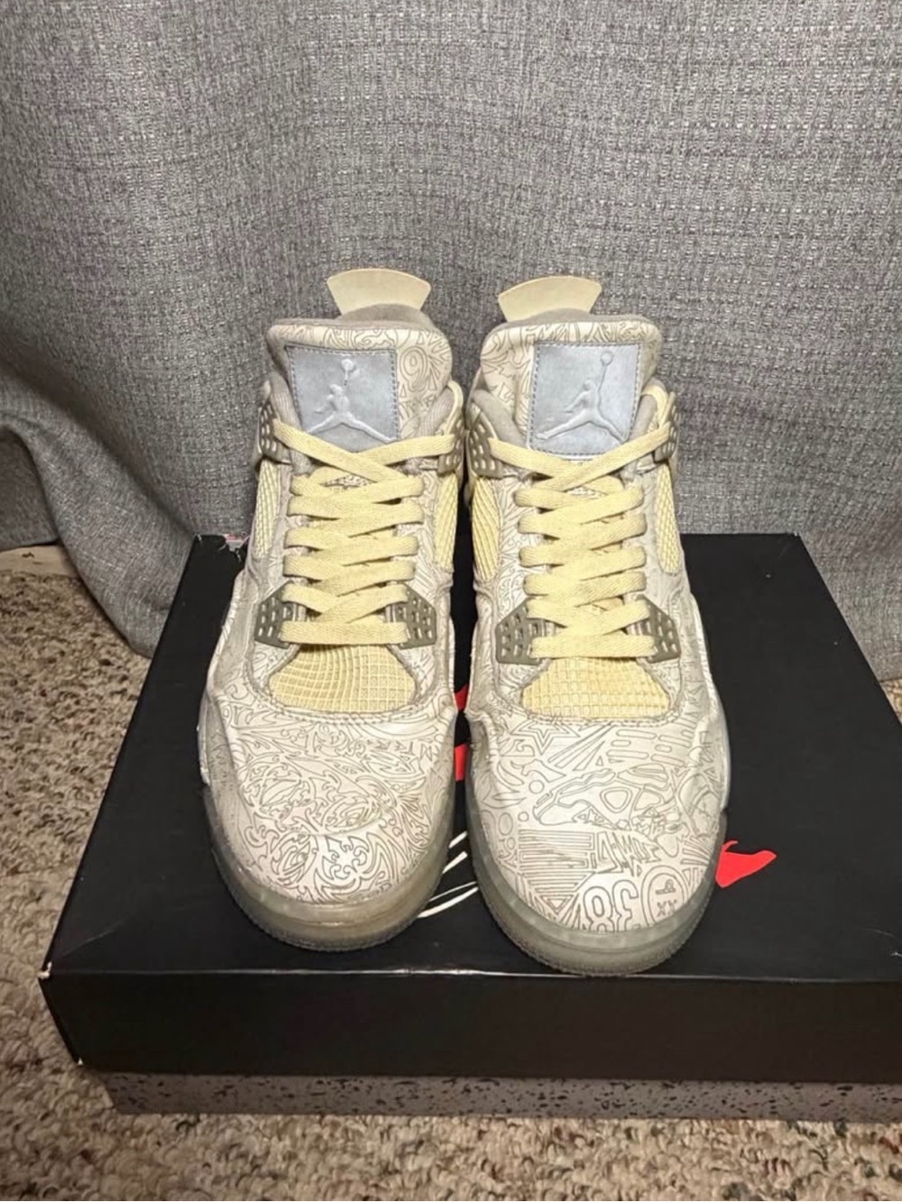 Mens Jordan 4 Retro Laser